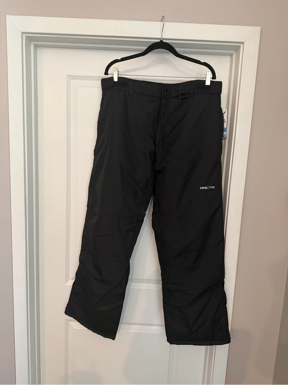 Arctix Snow Pants Mens Size Large Black Insulated Ski Ankle Zip Winter Pants NEW